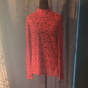 White Hous3 Black Market - NWT - LS Lace TN - Indulgent - XL
